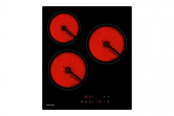 Изображение товара Электрическая панель GRAUDE EK 45.0 S 45 см стеклокерамика 3 зоны нагрева