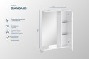 Зеркальный шкаф однодверный Sanstar Bianco 60 П 151.1-2.5.1. 60.8х74х17.1 см