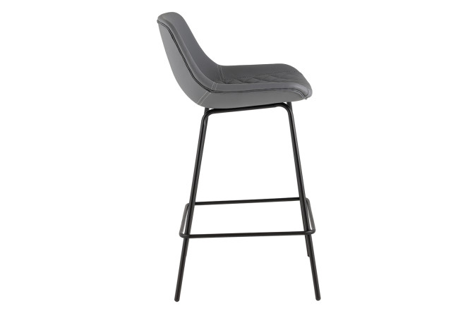 Стул полубарный Stool Group Деймон 47.5х90х49 см, цвет обивки серый, ножек чёрный