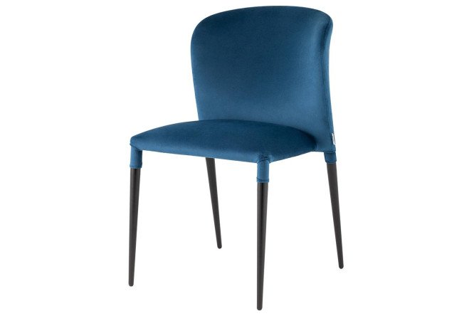 Изображение товара Стул Лори из велюра с металлическими ножками 48х86х65 см