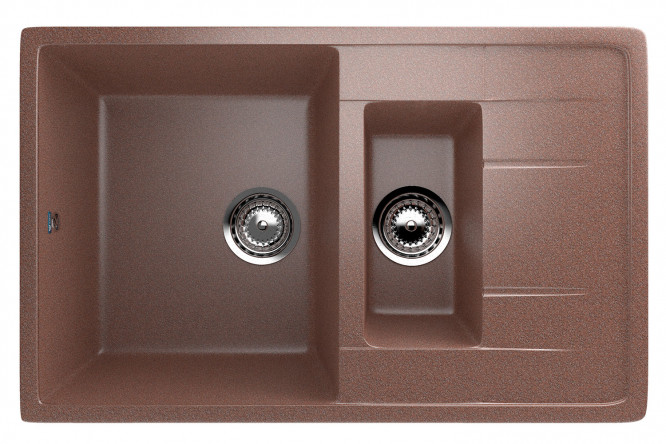 Изображение товара Мойка с крылом ULGRAN U-205 77х49.5х19.5 см искусственный мрамор