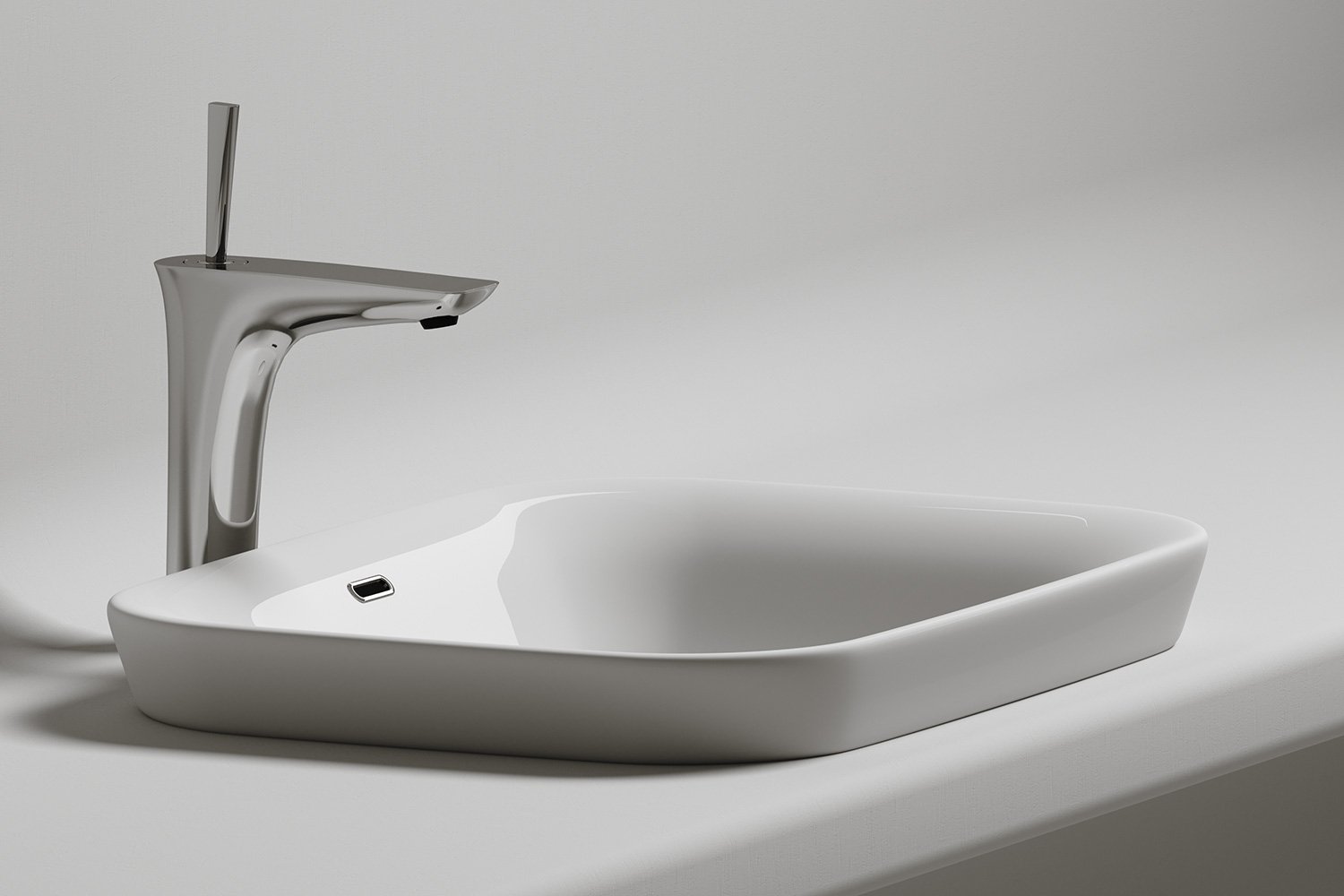 Умывальник встраиваемый сверху CERAMICANOVA Element CN6041 58х15х40 см