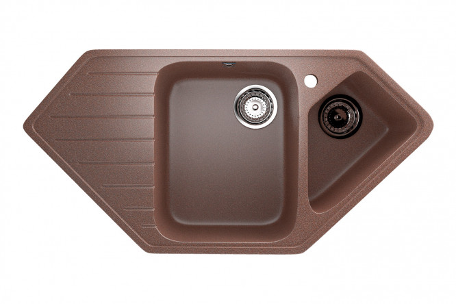 Изображение товара Мойка кухонная ULGRAN U-409 с крылом 97х50х20 см искусственный мрамор