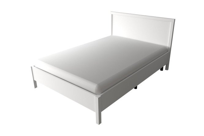 Кровать Bauhaus цвет белый 140х200 см