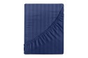 Простыня на резинке Stripe Premium Indigo Страйп-сатин 160х200 см