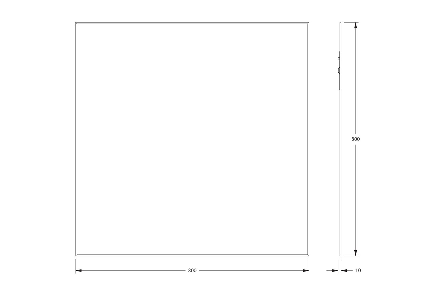Зеркало настенное с фацетом EVOFORM Standard BY 0221 80х80 см