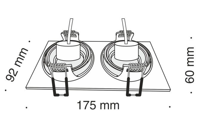 Светильник встраиваемый MAYTONI Downlight Atom 17.5x6x9.2 см, GU10