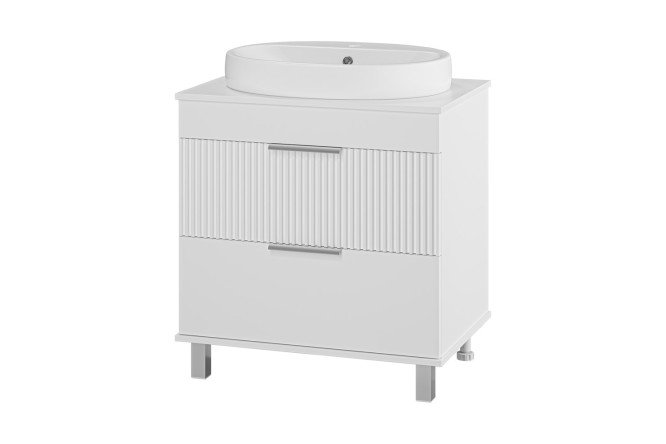 Изображение товара Тумба напольная Enfida 70 с раковиной, белая, 71x84,5x50 см