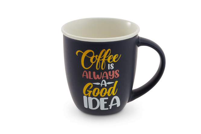 Изображение товара Кружка Coffee из фарфора 360 мл чёрного цвета для кофе