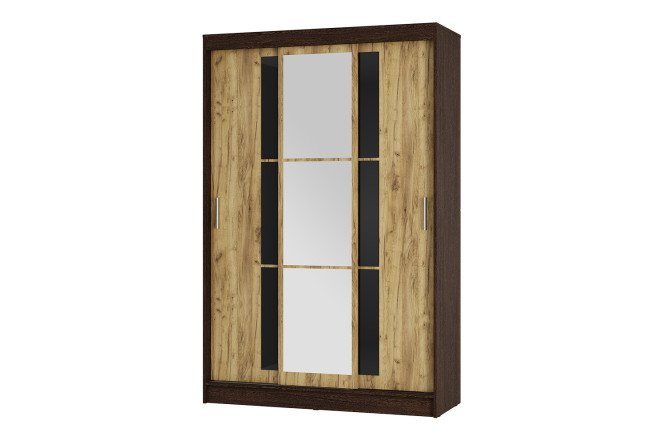 Изображение товара Шкаф-купе Денвер с зеркалом и стеклом 131х200х50 см для спальни