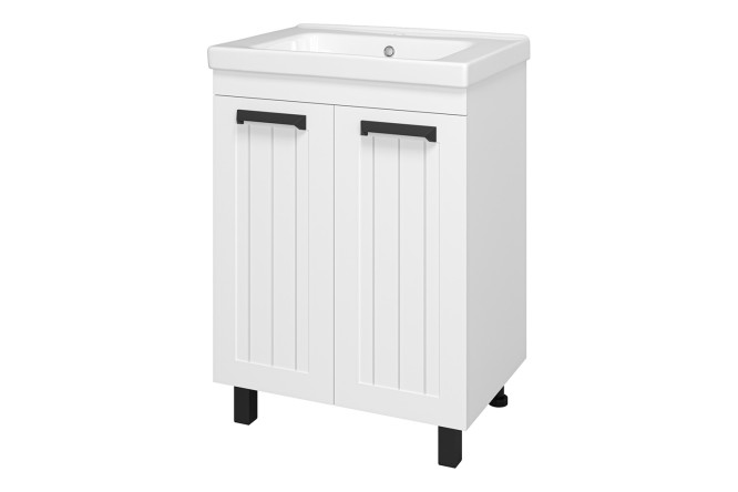 Изображение товара Тумба напольная Спарта 65 П-Спа-06065-01-01 с 2 дверьми 64.5 см, цвет каркаса белый, фасада белый