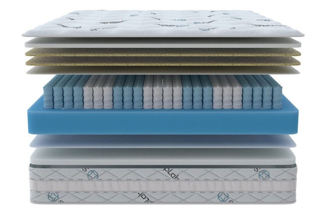 Кровать Victori в комплекте с матрасом SLEEPLAB Relaxation молочная 140х200 см