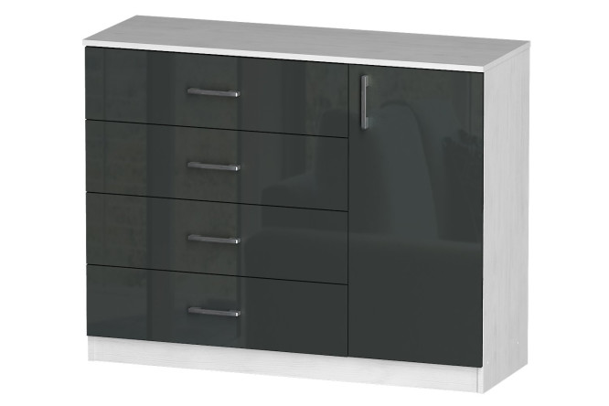 Изображение товара Комод Лайф антрацит 115х90х40 см для хранения одежды и аксессуаров