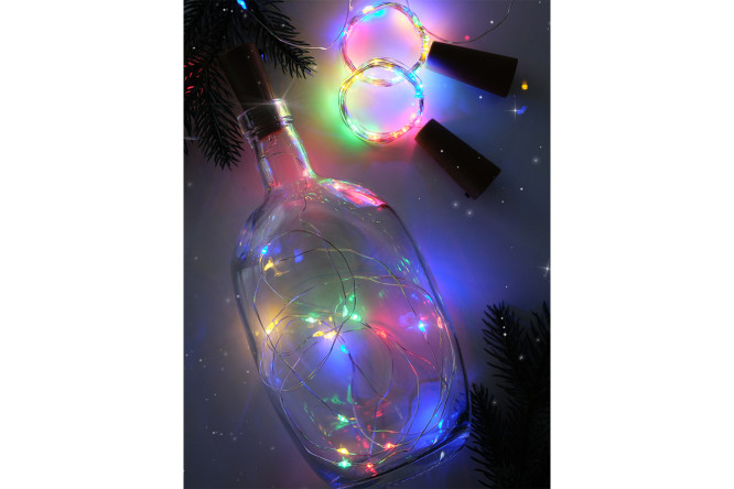 Изображение товара Электрогирлянда ФАZА Пробки DC-G04-20MS2 2 м для праздничного декора