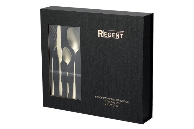 Фото 11 Набор столовых предметов REGENT Inox Stella 4 перс., 16 шт.