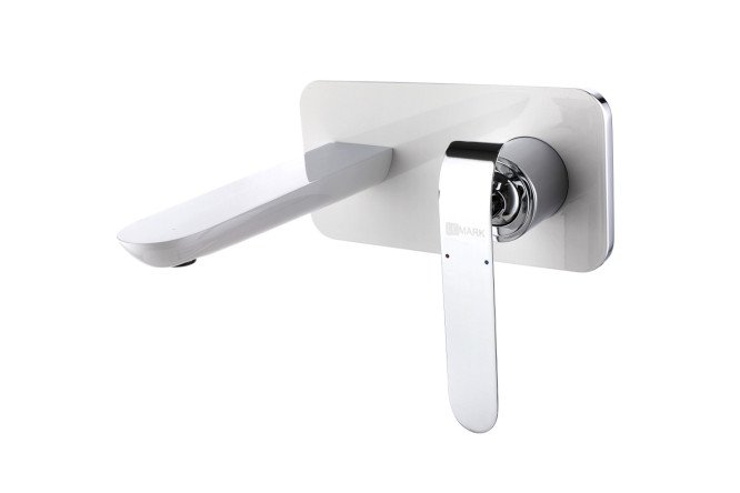 Изображение товара Смеситель для раковины LEMARK Melange LM4926CW латунь хром белый рычажный