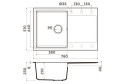 Мойка врезная с крылом OMOIKIRI Daisen 78T-BE 4993521 78х51х23 см