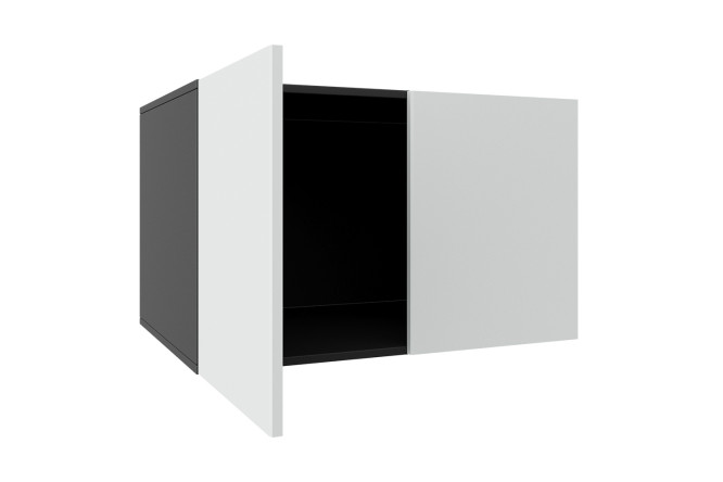 Антресоль Оскар Мун 80x50x56.6 см, цвет каркаса антрацит, фасада тальк