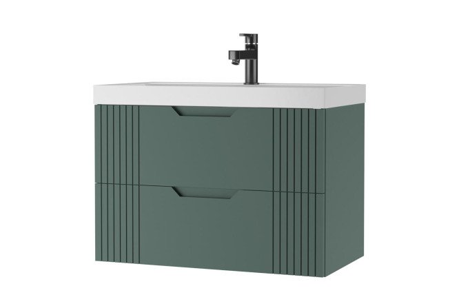 Тумба подвесная Домино Garden 80 В2 DG2505T 79 см, цвет каркаса зелёный, фасада зелёный