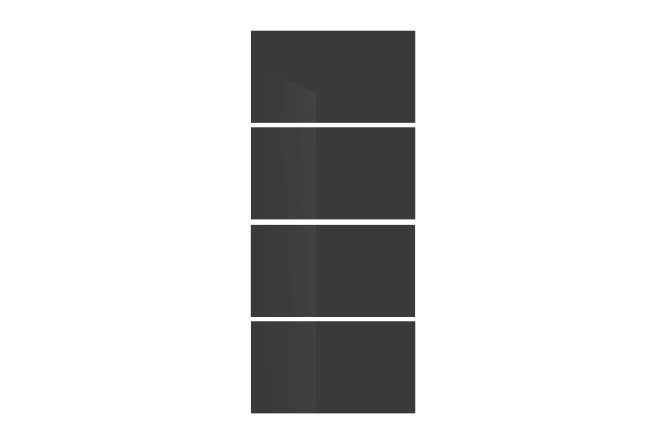 Изображение товара Комплект вставок Оскар для раздвижных дверей чёрного цвета