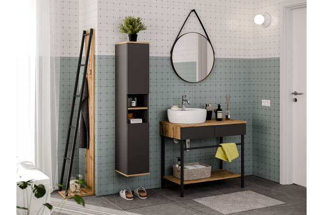 Изображение товара Ванный гарнитур Лофт графит - современное решение для ванной