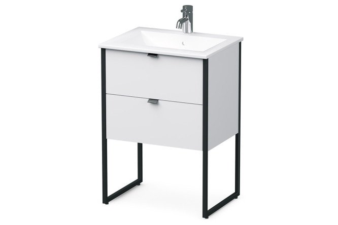 Изображение товара Тумба под раковину Фокус 58 см белый или чёрный каркас