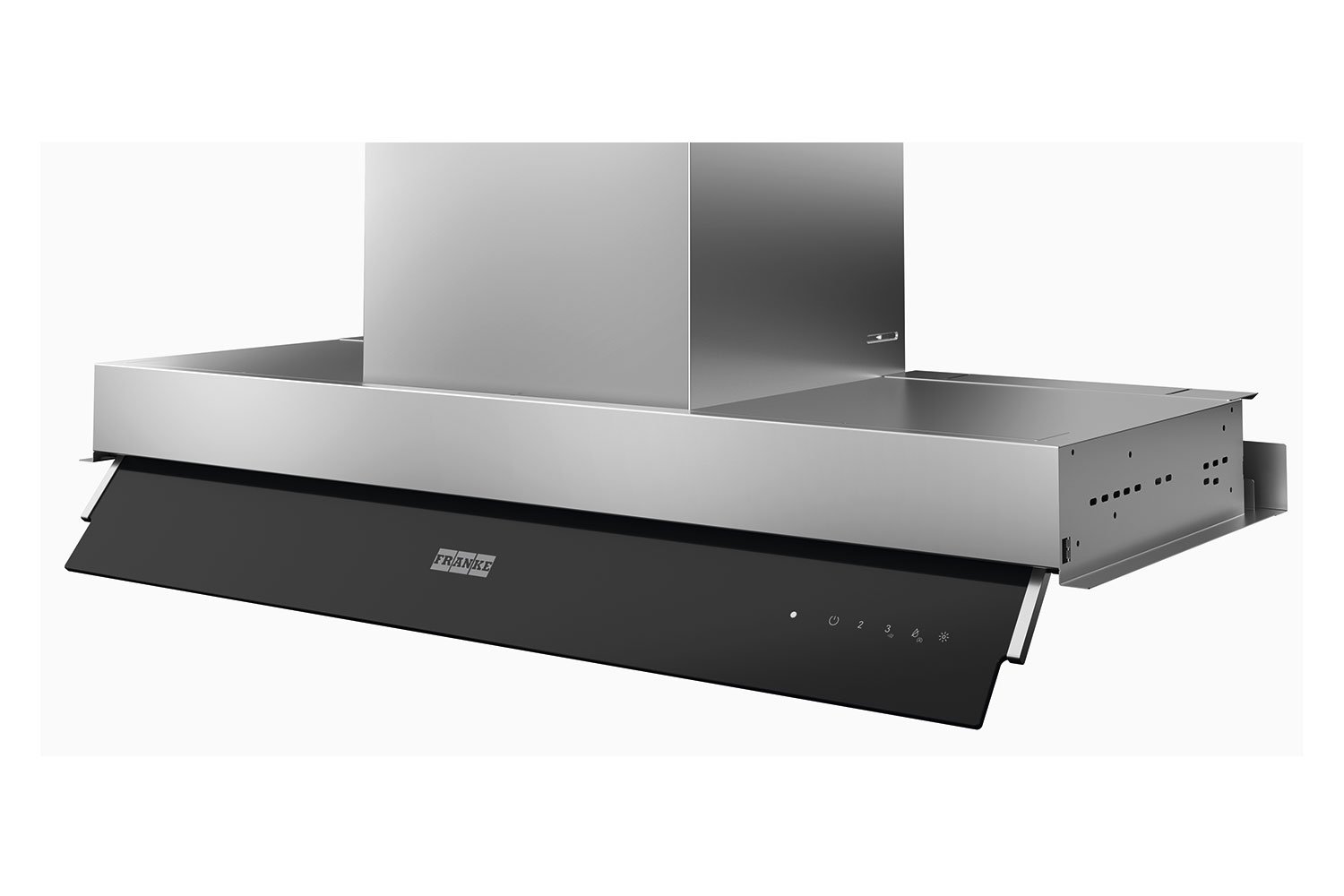 Вытяжка FRANKE Mythos FMY DRIP-FREE 120 KL 305.0705.341 цвет нержавеющая сталь, чёрное стекло, 120 см