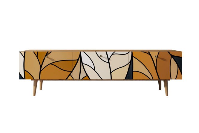 Изображение товара Комод под ТВ Berber с ящиками низкий 180x50x45 см коричневый дизайн