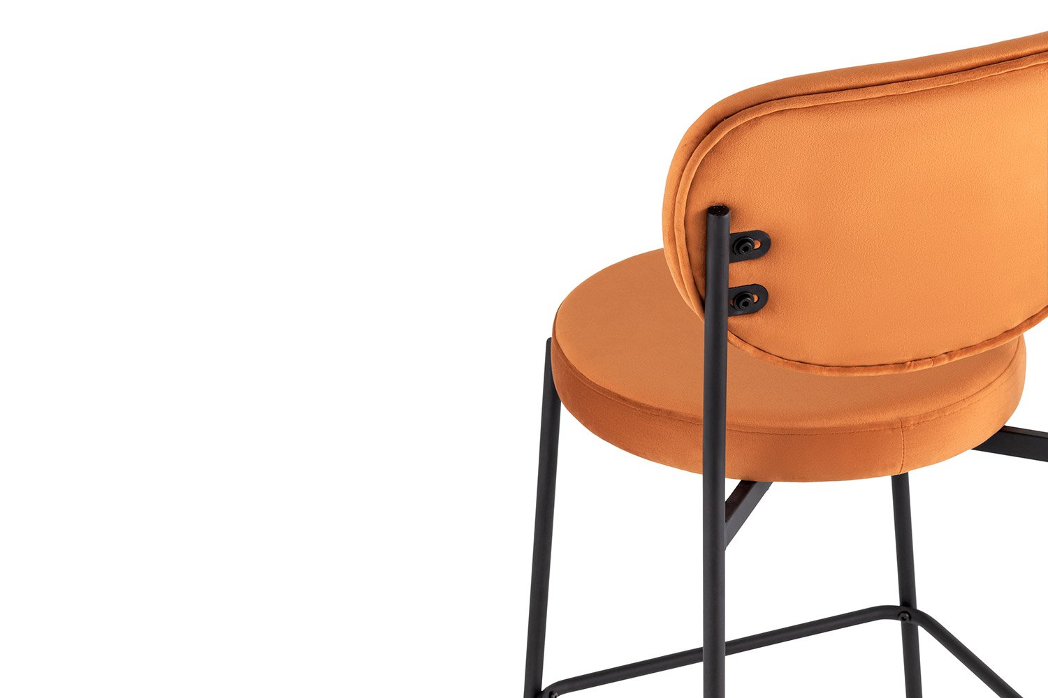 Cтул полубарный Stool Group Барбара New 48х100х53 см, цвет обивки терракотовый, ножек чёрный
