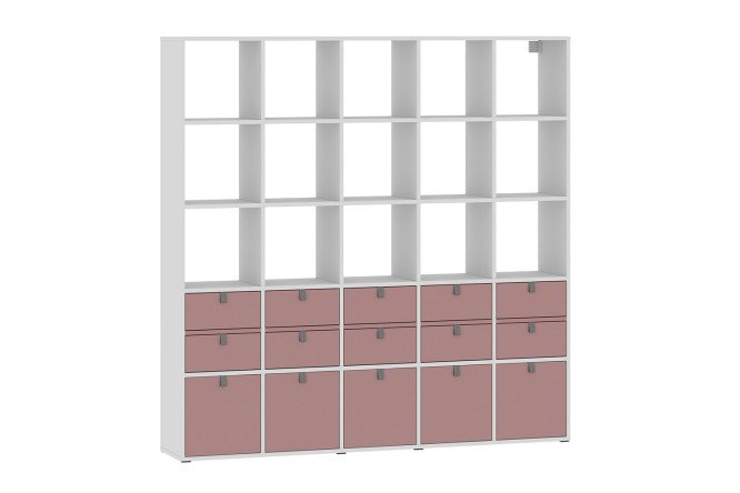 Изображение товара Стеллаж Bricks 25 секций с дверцей и задней стенкой