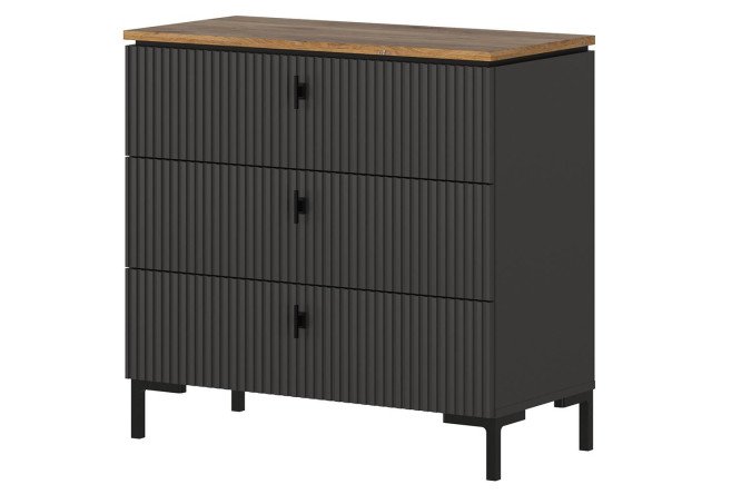 Изображение товара Комод San Gimignano KOM3S из ЛМДФ и ЛДСП с размерами 85,2х81,8х40,7 см