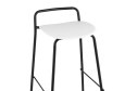 Стул барный Stool Group Mantis 46.5х82х47 см, цвет сидушки белый, ножек чёрный