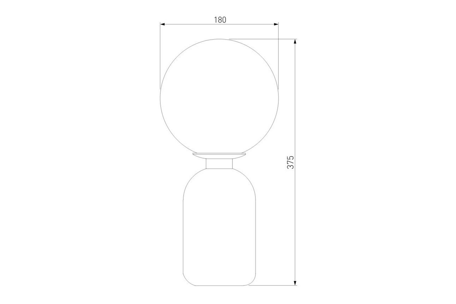 Лампа настольная EUROSVET Bubble E14, 18x23.5x18 см