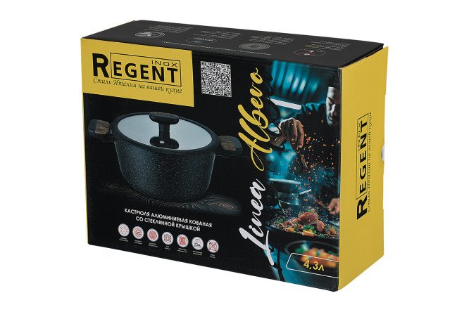 Фото 8 Кастрюля с крышкой REGENT Inox Albero 4.3 л