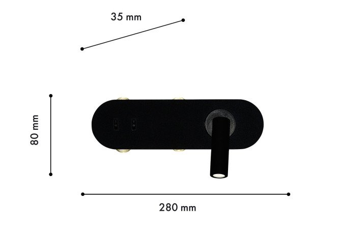 Светильник настенный LED FAVOURITE Tris 2.5 кв.м, LED