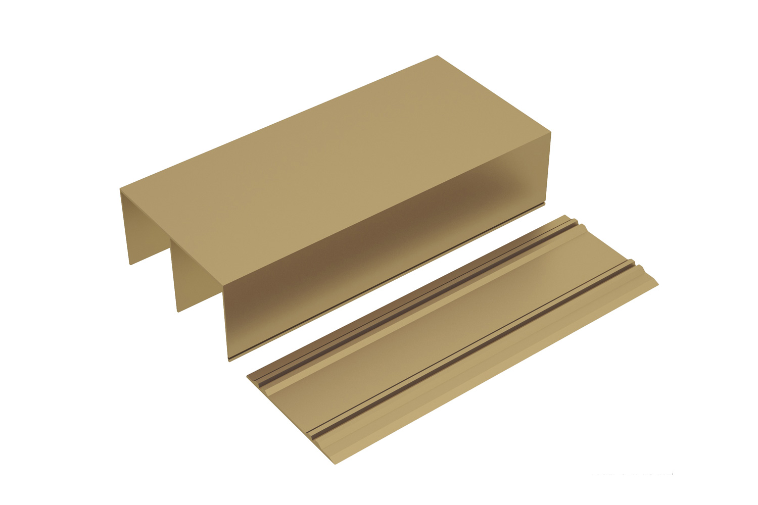 направляющие для шкафа купе шампань