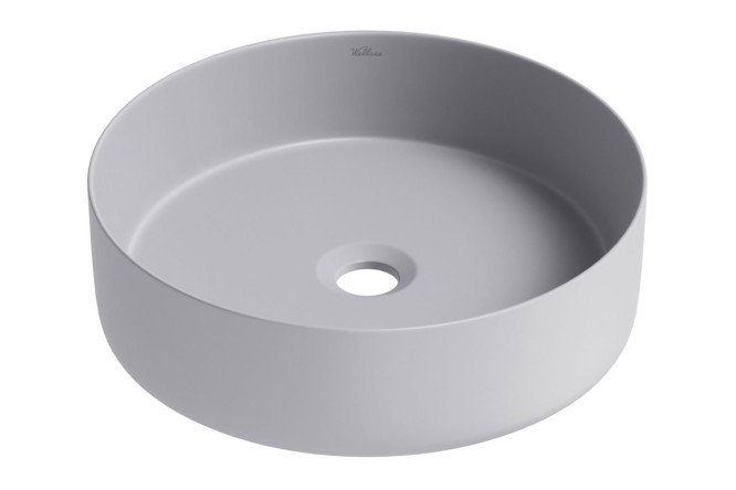 Изображение товара Накладная раковина Coax 323512000 из фарфора 40х13х40 см серый матовый