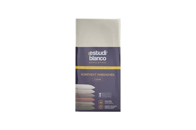 Комплект наволочек ESTUDI BLANCO 727/0031668 70х70 см, Страйп-сатин, 2 шт.