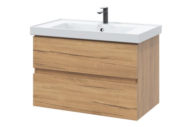 Изображение товара Тумба подвесная Sanstar Lavanti 70 см дуб вотан с раковиной