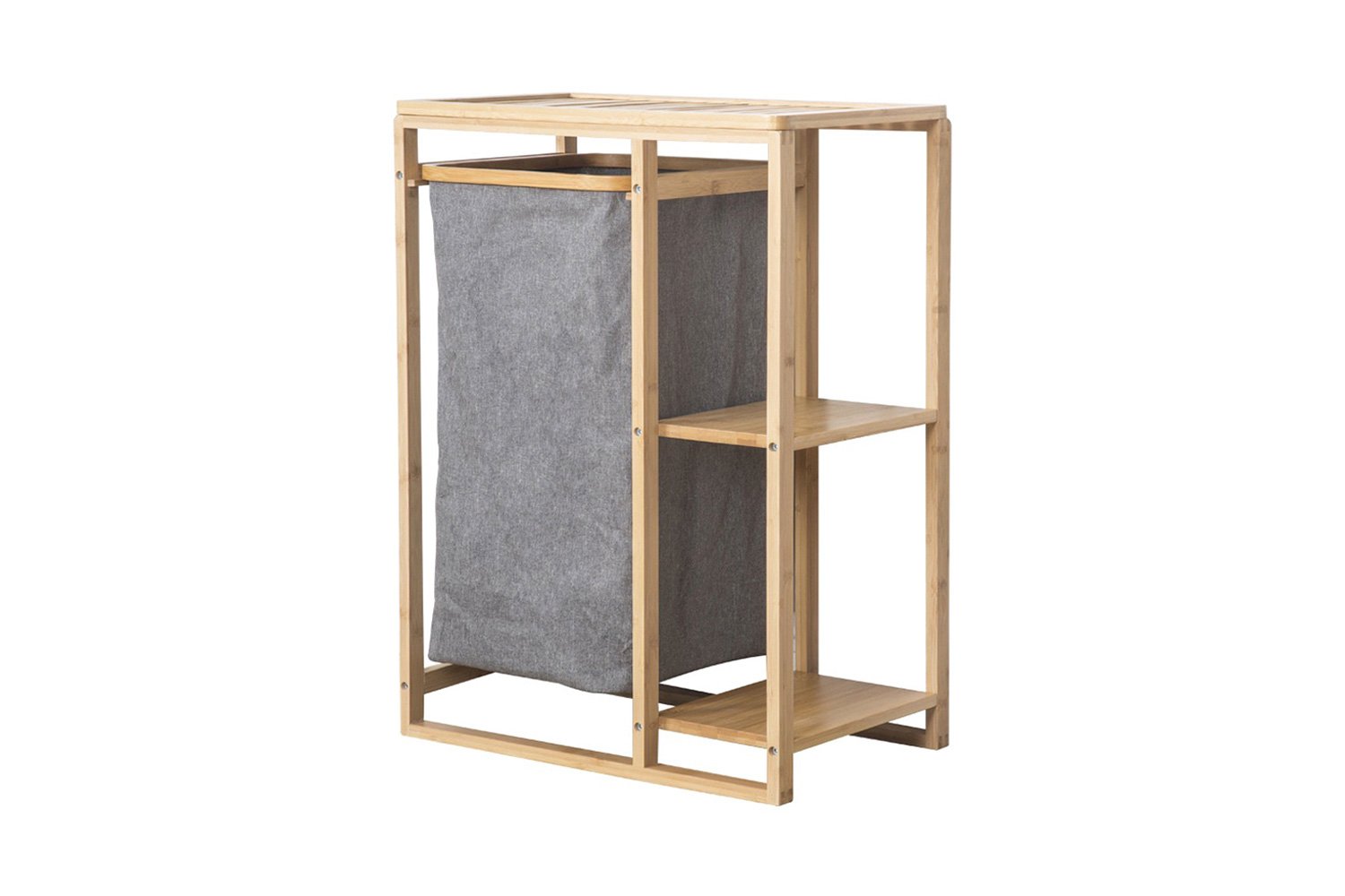 Этажерка BERKRAFT Bamboo с корзиной для белья 49 x 70 x 30 см 49x70x30 см -  купить по цене 5 999 рублей в интернет-магазине Hoff.ru | 80573226