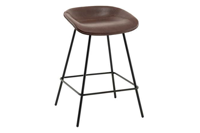 Стул полубарный Stool Group Фуриоса 44х70х44 см, цвет обивки коричневый, ножек чёрный