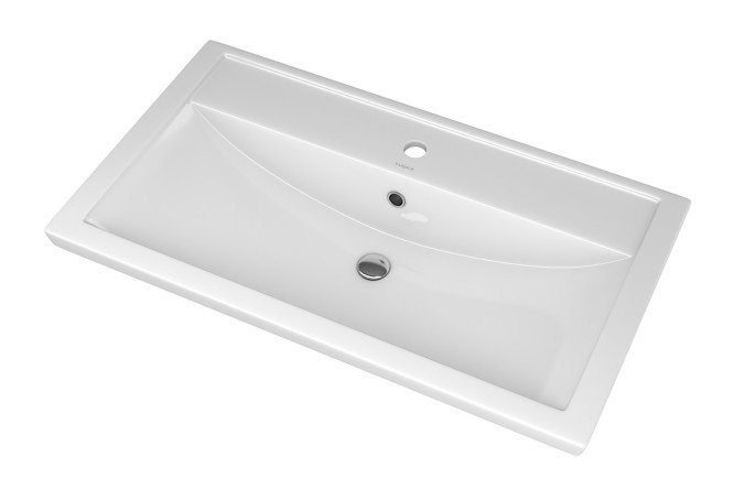 Изображение товара Умывальник Фостер 80 встраиваемый сверху, белый 81.5х15х45.5 см