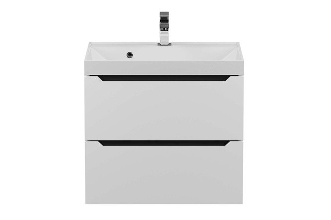 Изображение товара Тумба подвесная Tanos 2930205140 для ванной комнаты 60.2 см белый и графит
