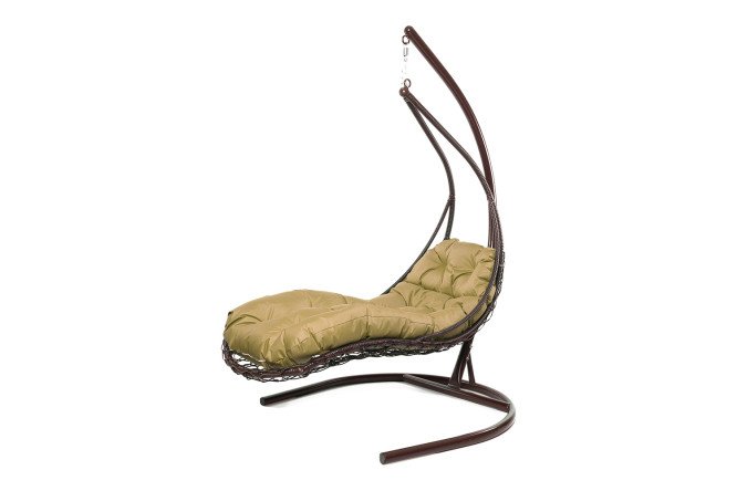Изображение товара Кресло подвесное Лежачее цвет основания и каркаса коричневый, отделки коричневый