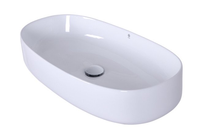 Изображение товара Накладная раковина ORANGE B07-675W 67,5х14х35 см санфарфор белая глянцевая