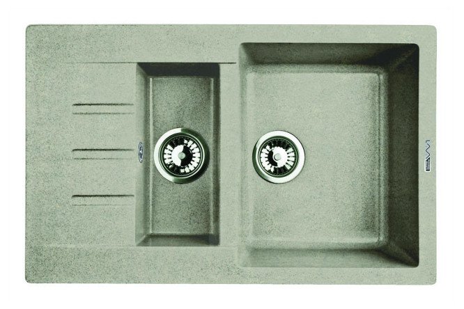 Изображение товара Врезная кухонная мойка из инженерного гранита LAVA D.2 SCANDIC 77,5х49,5х19 см
