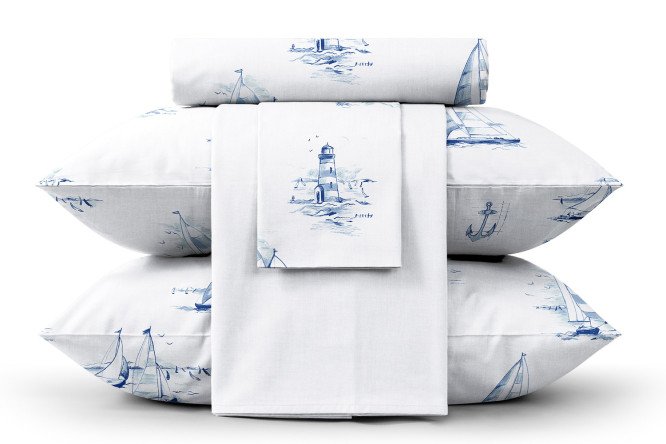 Комплект постельного белья Regatta blue 180х215 см, 2 спальный