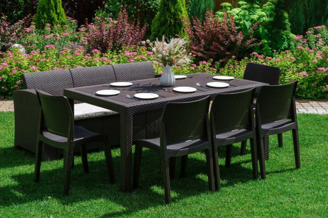 Изображение товара Обеденный комплект July XXL цвет коричневый