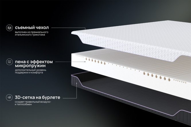 Матрас анатомический DARWIN Life foam 120х200 см