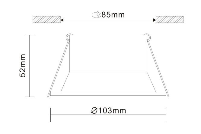 Светильник встраиваемый ST LUCE ST207 2.5 кв.м, 10.3x5.2x10.3 см, GU10